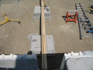 Laying out the floor beam