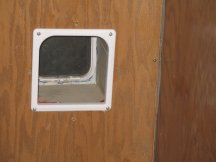 Cat door installed