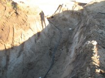 Geothermal loops in the trench