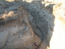 Geothermal loops in the trench