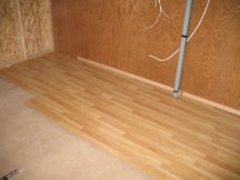 Starting to lay the floor in the tack room