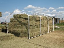 Hay shelter has 200 bales